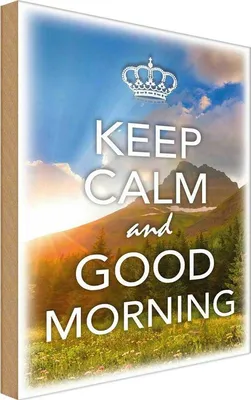 Produktbild von vianmo Holzschild 30x20 cm Keep Calm and good Morning