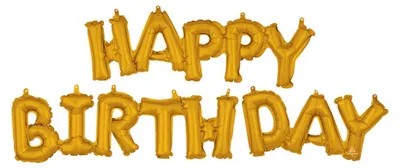 Zdjęcie produktu dla Balon foliowy- Happy Birthday - złoty - 1 szt.