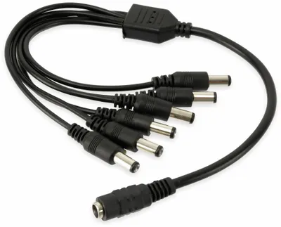 Obrázok produktu pre Rozbočovací kábel na jednosmerný prúd, 6-pólový, 5,5/2,1 mm, dĺžka 37 cm