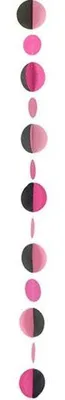 Produktbild von Ballonanhänger rosa-schwarz 1,2m