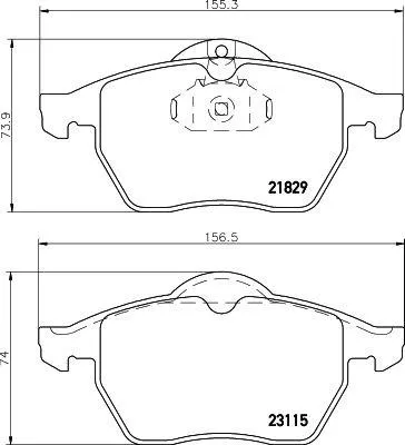 Produktbild von HELLA Bremsbeläge Satz Vorne Bremsklötze für OPEL VECTRA B (36) 8DB 355 007-771
