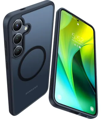 Immagine prodotto di Custodia per Samsung Galaxy S24 Plus, compatibile con MagSafe, protezione militare, resistente agli urti, finitura opaca, colore nero