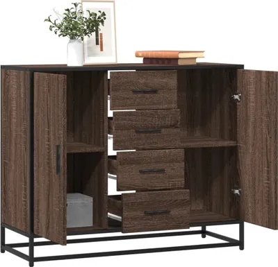 Obrázok produktu pre vidaXL Príborník hnedý dubový vzhľad 92x35x76 cm materiál na báze dreva