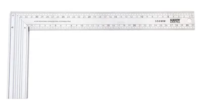 Image de Équerre Hardex 45 cm avec échelle métrique, en acier inoxydable
