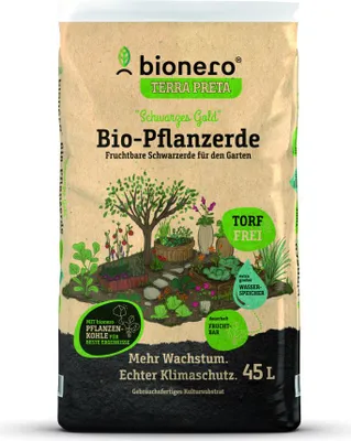Produktbild von bionero -Pflanzerde Schwarzes Gold 45 L torffrei