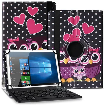 Produktbild von Tablet Tasche für Vale V11E LTE4128 Tastatur Hülle Schutzhülle Bluetooth DrehbarFarbe Uni 360 Taschen:Motiv 3