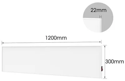 Productafbeelding van Infraroodverwarming, 350 Watt, infrarood elektrische verwarming, 120 x 30 cm, verwarmingselement, verwarmingsplaat, verwarmingspaneel, energiebesparend, oververhittingsbeveiliging