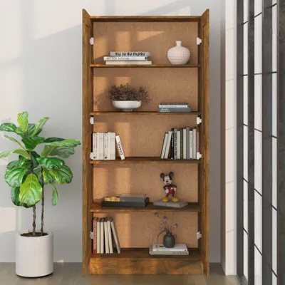 Produktbild von "im Sonderangebot"Bücherschrank - CLORIS - Standregal - Robust und langlebig - Räuchereiche 82,5x30,5x185,5 cm Holzwerkstoff - NeuMöbel1264726