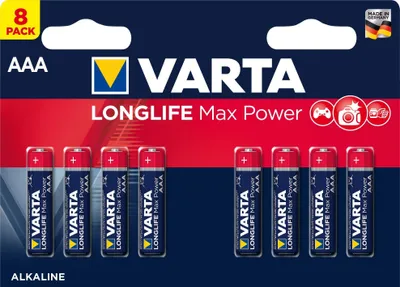 Produktbild von Varta 04703 101 418, Einwegbatterie, AAA, Alkali, 1,5 V, 8 Stück(e), 10,5 mm