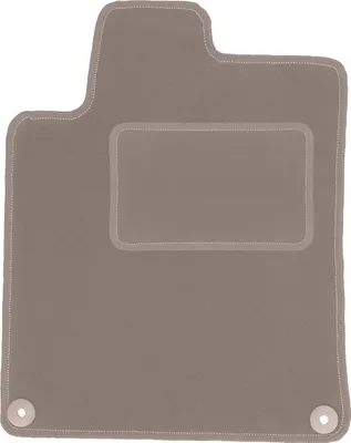 Produktbild von Fahrerfußmatte Velours beige passend für Peugeot 407 (2004-2011, Coupé, Limousine, Kombi) – mit Befestigungen – passgenau