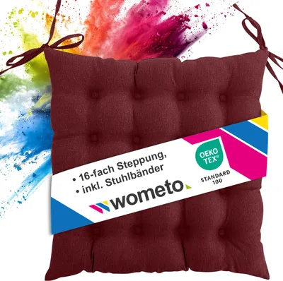 Obrázek produktu pro Sedák s 16bodovým prošíváním 40x40 tmavě červený