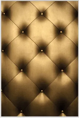 Produktbild von Wallario Wandbild Goldene Ledertür, Größe: 61 x 91,50 cm, Poster mit weißem Aluminiumrahmen