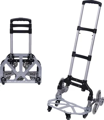 Image de Chariot pliable, grande capacité de charge, double usage, noir
