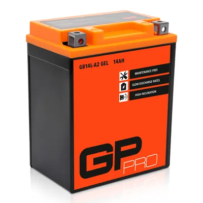 Produktbild von Gel-Batterie GP-PRO GB14L-A2 12 V 14 Ah 210 A Rollerbatterie Motorradbatterie