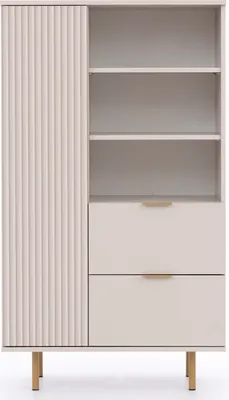 Produktbild von Marmex Möbel Standregal NUBIA 04 cashmere, Mehrzweckregal mit Schubladen, Stauraumregal