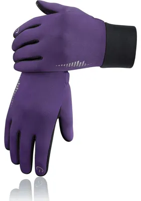 Produktbild von Thermo-Handschuhe Herren Damen Touchscreen Anti-Rutsch Winddicht für Kaltes Wetter XL Dunkelviolett SMRG102