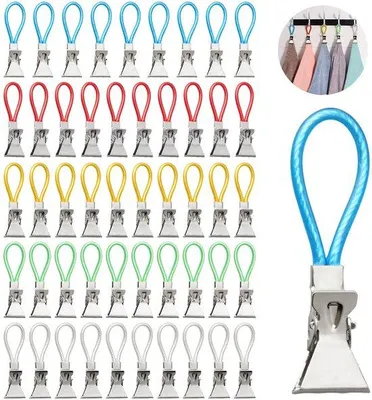 Produktbild von Unyqoos® Set von 50 bunten Handtuchclips zur Organisation von Küche und Bad