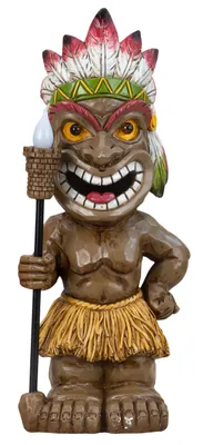 Produktbild von Hawaii Tiki Figur mit Solarlicht - Exotische Gartenfigur 50,5 cm