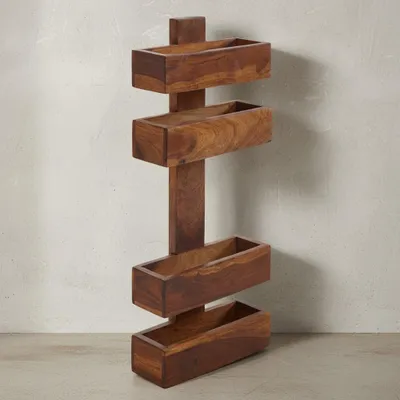 Zeitungsständer NAKO Massivholz_ Klassisch_ stilvoll_ viel Stauraum_ handgefertigt - KADIMA DESIGN_Farbe_ Braun_ Größe_ 30x10x72 cm_#sku_BARWL1.533#