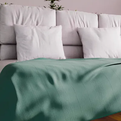 Immagine prodotto di Soleil d'ocre Adele, tessuto a trama intrecciata, verde, 180 x 220 cm