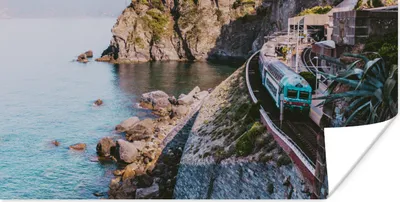 Produktbild von MuchoWow® Poster Italien - Zug - Meer 40x20 cm - Poster für die Wand - Poster Schlafzimmer