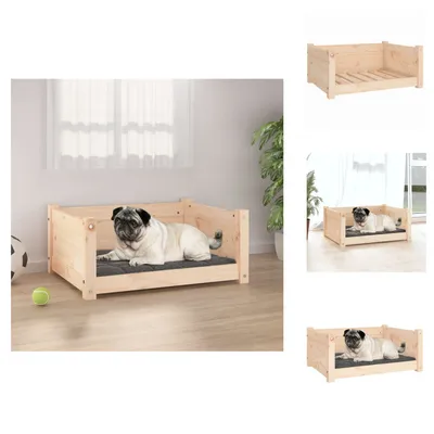 Zdjęcie produktu dla vidaXL Legowisko dla psa 65,5x50,5x28 cm z litego drewna sosnowego - Legowiska dla psów