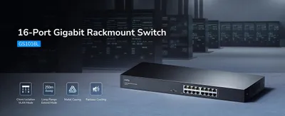 Produktbild von Cudy GS1016L, Gigabit Ethernet (10/100/1000), Rack-Einbau