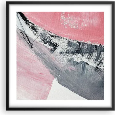 Produktbild von Gerahmtes Poster - Schwarzer Rahmen - Rosa Grau Farbe - 50x50 cm - Wand Bild - Wanddeko - Wandbilder - Kunstposter - Wandposter - Bilderrahmen - Bilder - Kunstdruck - Wanddekoration - P2BAC50x50-4982