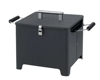 Produktbild von tepro Holzkohlegrill Chill&Grill Cube anthrazit, Grillfläche: ca. 31,5 x 31,5 cm