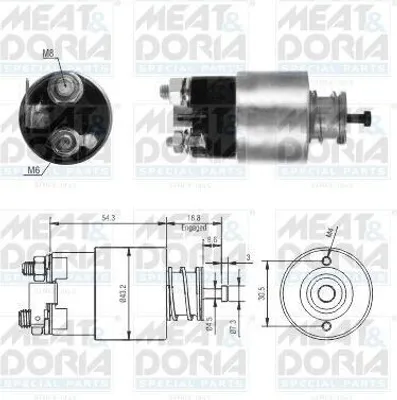 Produktbild von MEAT & DORIA 46317 Magnetschalter für Starter/Anlasser für HYUNDAI GETZ (TB) für KIA RIO II (JB)