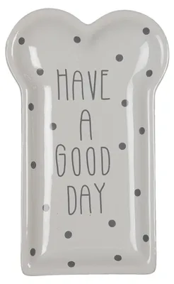Immagine prodotto di Piatto da colazione Clayre & Eef 10x17 cm in Vetroceramica bianca