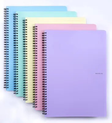 Produktbild von Doppelter Drahtblock A5 PP PASTELINI lila