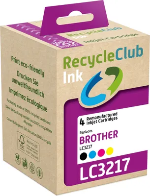 Produktbild von RecycleClub Kompatible Kartusche für Brother LC-3217 Multipack K10200RC
