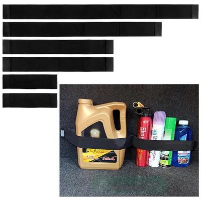 Produktbild von Kofferraum Organizer Klettbänder 6 Stück Schwarz 20-80cm zur Befestigung von Gegenständen