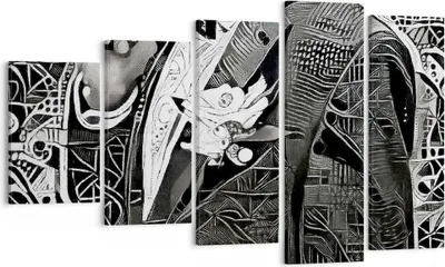 Produktbild von Bild auf Leinwand - Leinwandbild - Abstraktion modern - 100x60cm - Wand Bild - Wanddeko - Leinwanddruck - Bilder - Kunstdruck - Wanddekoration - Leinwand bilder - Wandkunst - EG100x60-3478