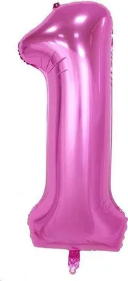 Obrázek produktu pro Fóliový balónek číslo jedna růžový 102cm - Cakesicq