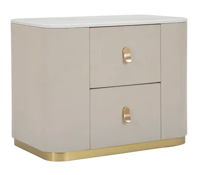 Produktbild von Mauro Ferretti Schönheit Nachttisch 60x40x47 cm Creme Gold