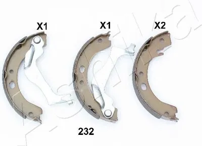 Produktbild von ASHIKA 55-02-232 Handbremsbeläge für TOYOTA COROLLA (ZZE12, NDE12, ZDE12) Handbremse