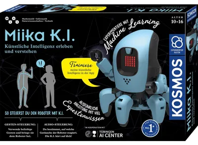 Immagine prodotto di Robot educativo con intelligenza artificiale - Addestrabile con gesti e comandi vocali - App offline gratuita - Per bambini da 10 a 14 anni