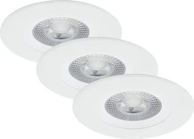 Produktbild von 3 x Briloner LED Einbauleuchte rund Weiß starr IP23 3 x 5W 350lm warmweiß 3000K