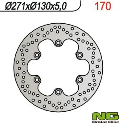 Produktbild von Ng Bremsplatte Vorne Für Kawasaki Gpz 500 S (90-03), Gpz 900R, Gpz600/750/900 (271X130X5) (6X10,5Mm)