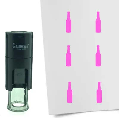 Obrázek produktu pro Pivní láhev CombiCraft Stamp 10mm kulatá - růžový inkoust