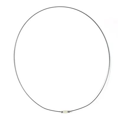 Produktbild von Edelstahlcolliers 1 rhg, offen schwarz 45 cm