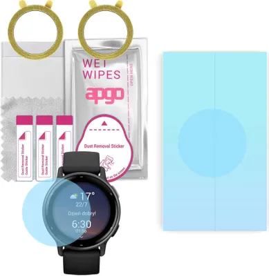 Produktbild von apgo 2 Stück HD HQ FLEX Schutzfolie kompatibel mit Garmin Vivoactive 5 Smartwatch, Hydrogel Displayschutzfolie mit abgerundeten Rändern, Displayfolie zum gesamten Bildschirm