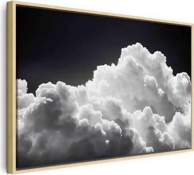 Produktbild von Italienischer Leinwand Leinwandbild - Discover the Endless Play of Sunlight – Clouds and Shadows in the Sky 60x40 cm Muster b-H-10042-b-a