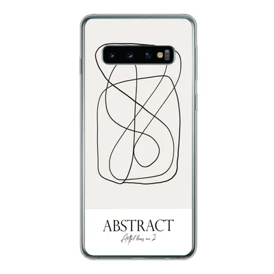 Produktbild von MuchoWow® Handyhülle Schutzhülle Hülle für Samsung Galaxy S10 Kunst - Linienkunst - Abstrakt Silikon Softcase Handy Hülle - Handytasche