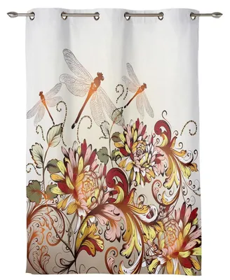 Obrázok produktu pre Sada dvoch zatemňovacích závesov s okami, s kvetinovým a motýľovým vzorom, 150 x 166 cm