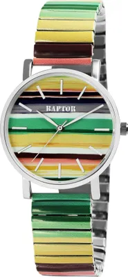 Produktbild von Raptor Damenarmbanduhr "Colorful Edition" mit Zugband