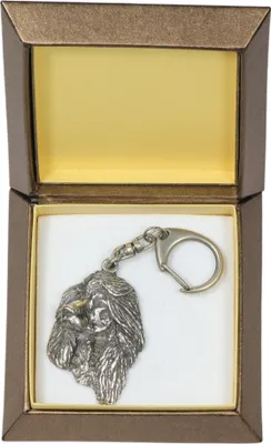 Produktbild von Afghanischer Windhund, Afghane I - Versilberter Schlüsselanhänger mit Hund in einer Geschenkbox, Handtaschenschmuck, Rucksackanhänger der Marke Art-Dog