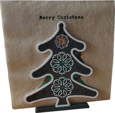 Produktbild von Serviettenhalter / Serviettenständer / Serviettenspender / Kaffeefilterhalter - Weihnachten, X-Mas, Tannenbaum Design